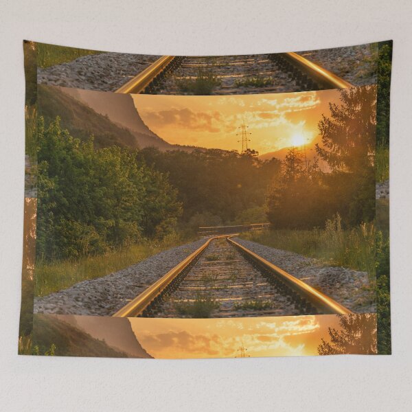 Item preview, railway sunset designed and sold by Yaa2.