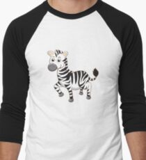 Cute cartoon zebra Men's Baseball ¾ T-Shirt