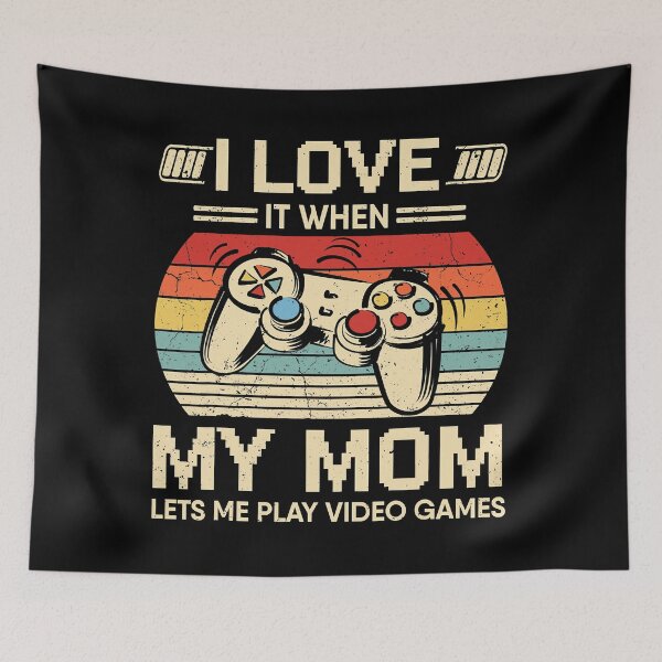 Item preview, I Love My Mom Vintage Video Games Video Gamer For Boys Men designed and sold by MichaelZaloga.