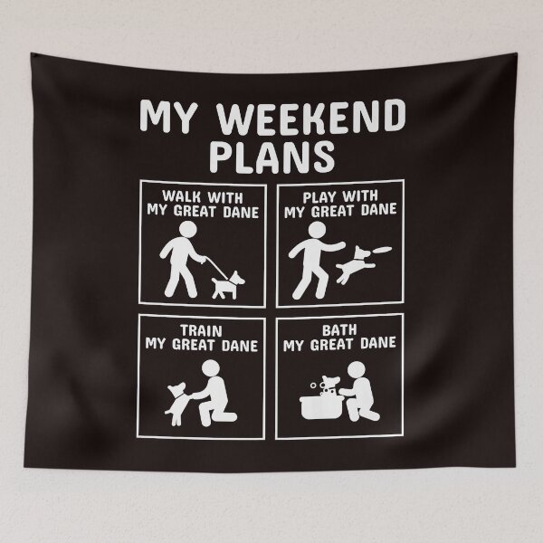 Item preview, My Weekend Plans Great Dane Dog Premium T-Shirt designed and sold by RANUJOANDIT.