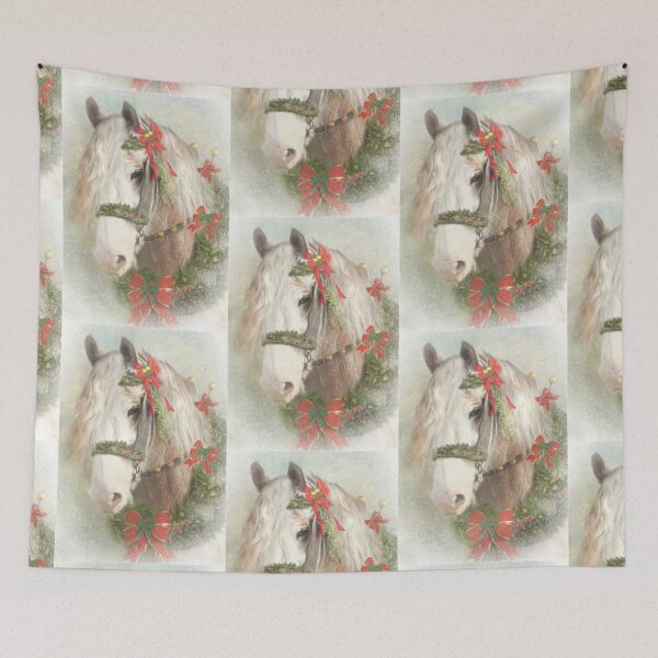 Item preview, The Clydesdale Christmas Wreath designed and sold by Trudi's Images.