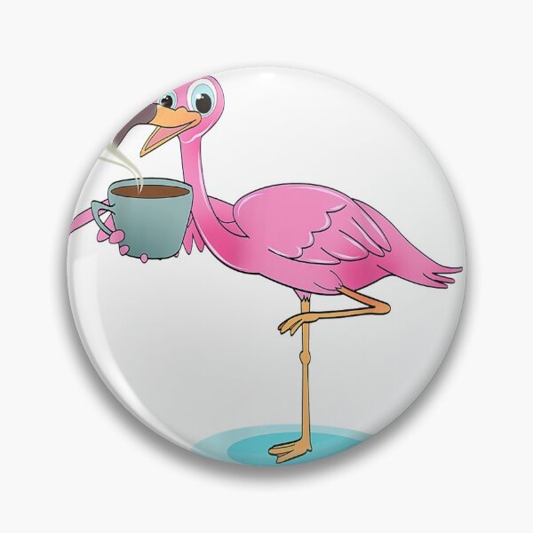 Item preview, Funny Flamingo Graphic Coffee Drinker T-Shirt designed and sold by ArmbruYohann.