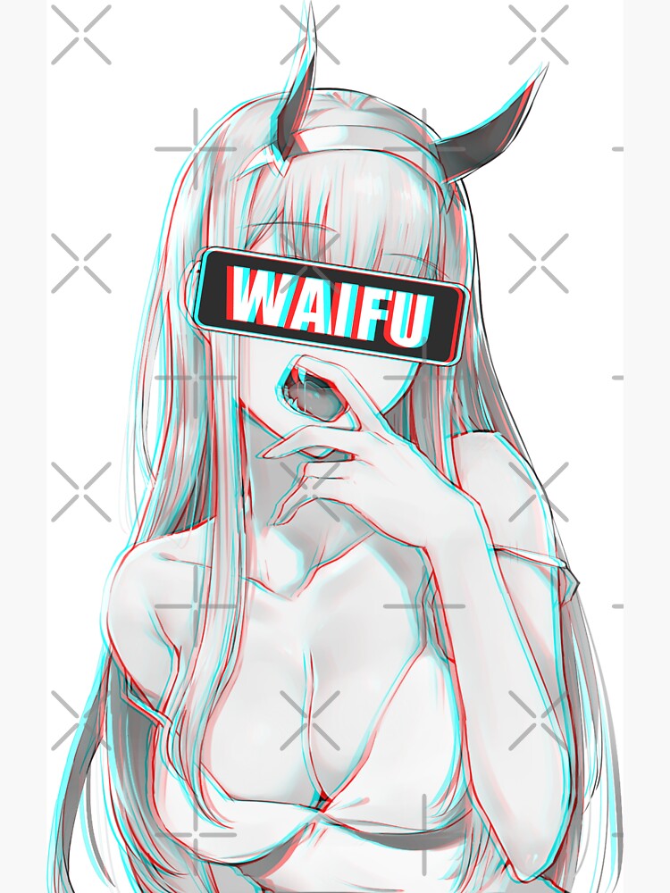 Chica de anime sexy y lasciva Zero Two Waifu Imán