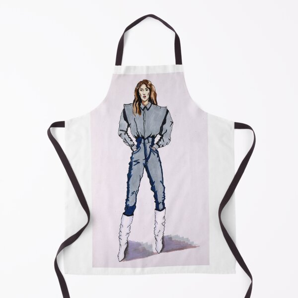Item preview, Woman Denim Suit Sketch Fashion Illstration by Helen Berk designed and sold by HelenBerkArt.