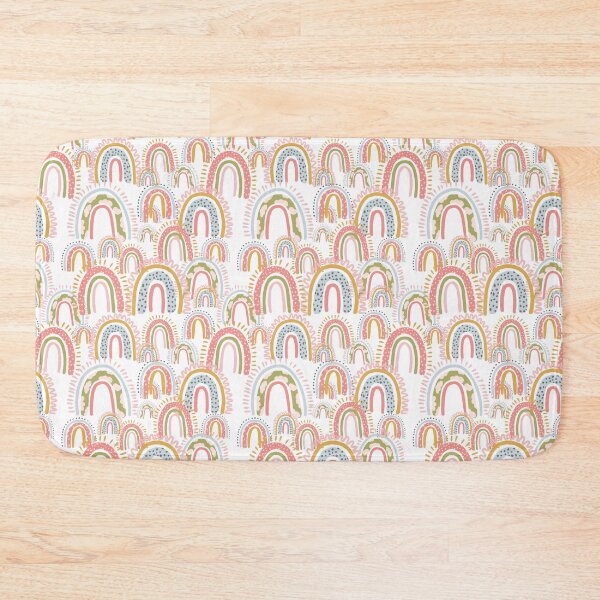 Item preview, cute boho rainbow pattern white designed and sold by ArtInPi.