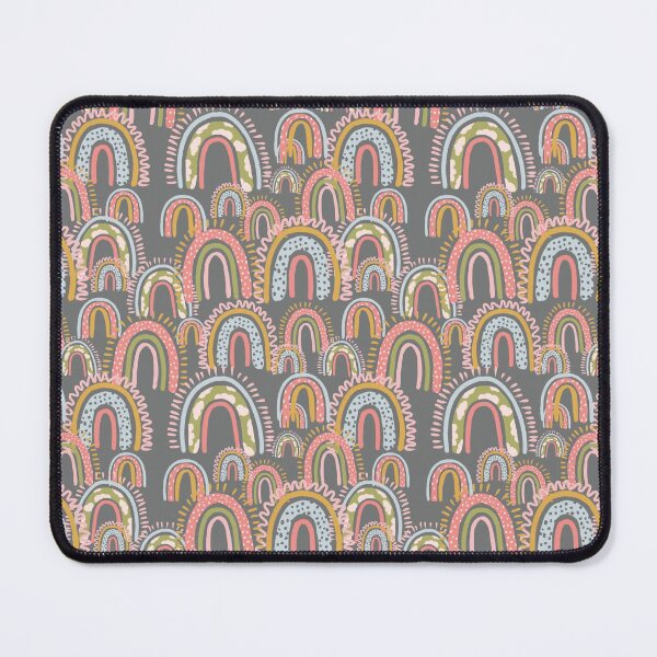 Item preview, cute boho rainbow pattern grey designed and sold by ArtInPi.