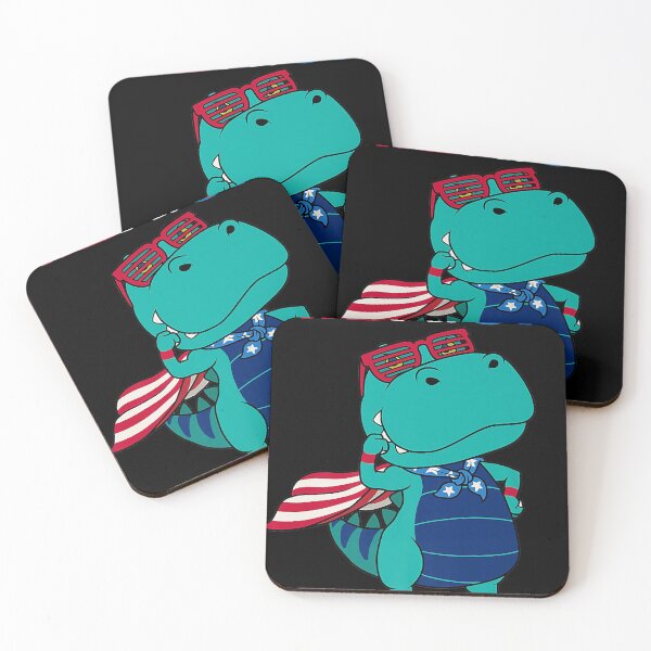 Item preview, Merica Cute T-Rex Dinosaur With American Flag & Sunglasses  designed and sold by isidrogaines.