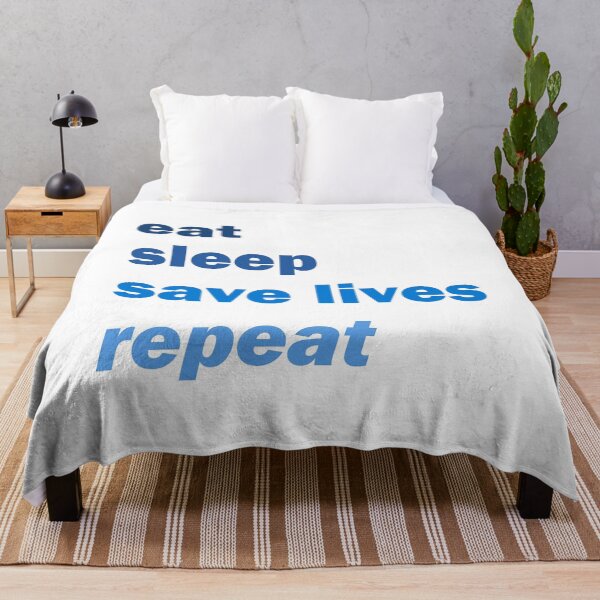 Item preview, eat sleep save lives repeat blue designed and sold by artirio.