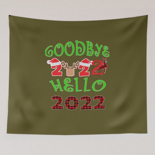 Item preview, GOODBYE 2021 HELLO 2022 with Santa Hat designed and sold by olegarh.