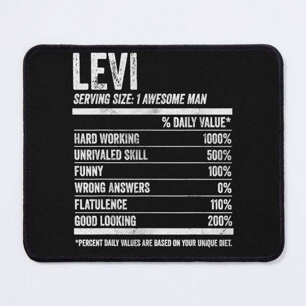 Item preview, Mens Levi Nutrition Personalized Name Shirt Funny Name Facts T-Shirt designed and sold by King7778.