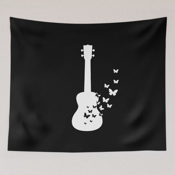Item preview, Ukulele Silhouette Turning Into Butterflies designed and sold by nightsworthy.