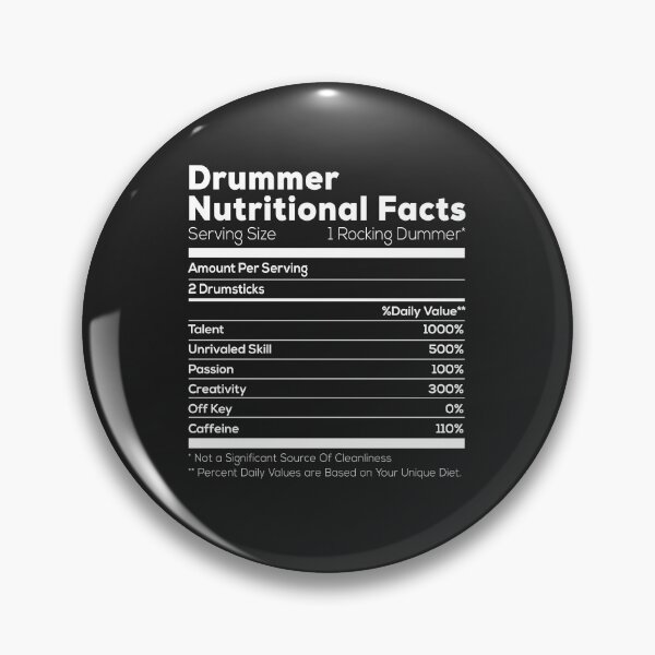 Item preview, Drummer Nutritional Facts Talent Unrivaled Skill Passion Creativity Cafeine designed and sold by jamesshop079.
