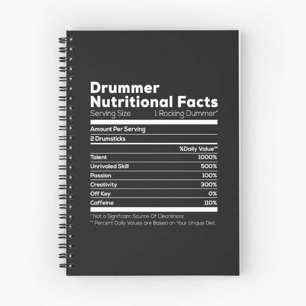 Item preview, Drummer Nutritional Facts Talent Unrivaled Skill Passion Creativity Cafeine designed and sold by jamesshop079.