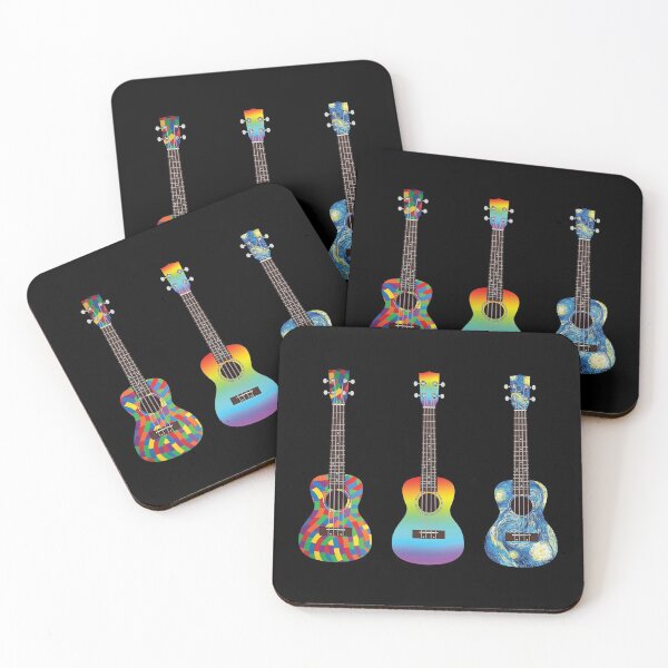 Item preview, Three Ukuleles Colorful Textures designed and sold by nightsworthy.