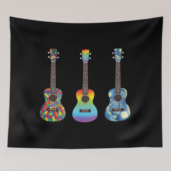 Item preview, Three Ukuleles Colorful Textures designed and sold by nightsworthy.
