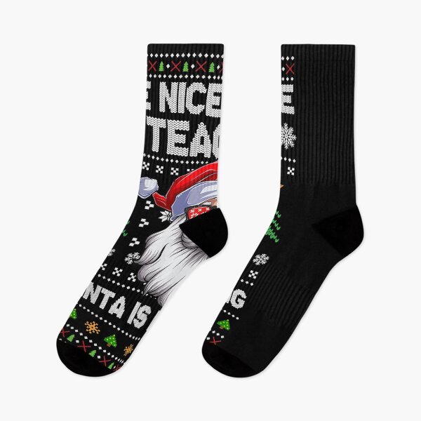 Item preview, Be Nice To The Teacher Santa Is Watching Xmas Ugly Christmas designed and sold by larryscott84.
