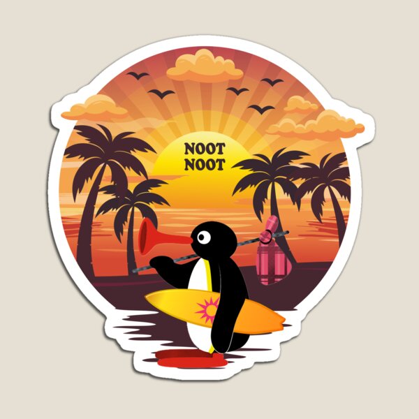 Vista previa del artículo con la obra «Noot Noot Pingu Atardecer», diseñado y vendido por Forgaerd.