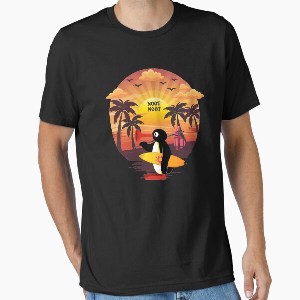 Vista previa del artículo con la obra «Noot Noot Pingu Atardecer», diseñado y vendido por Forgaerd.