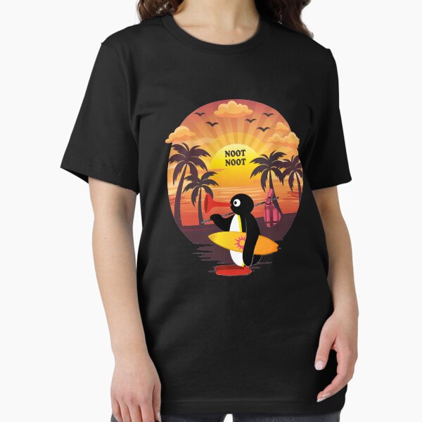 Vista previa del artículo con la obra «Noot Noot Pingu Atardecer», diseñado y vendido por Forgaerd.