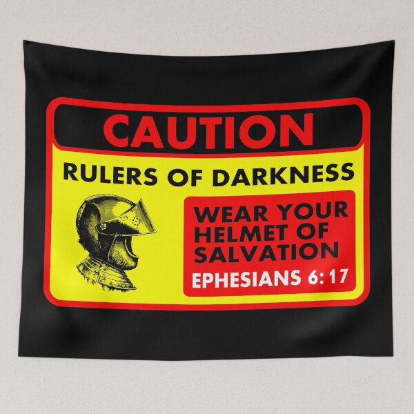 Item preview, Caution rulers of darkness, wear your helmet of salvation (2) designed and sold by Warih.