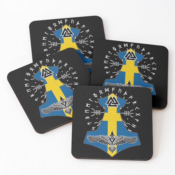 Item preview, Viking Swedish Flag Viking Thor Runes Swedish Vikings designed and sold by Bommer20.