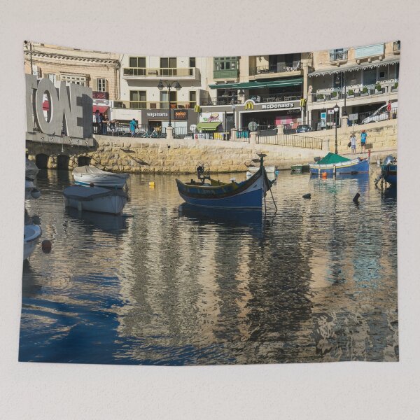 Item preview, Saint Julians Paceville Luzzu Boats - Mediterranean Colors in Malta designed and sold by Georgia Mizuleva.
