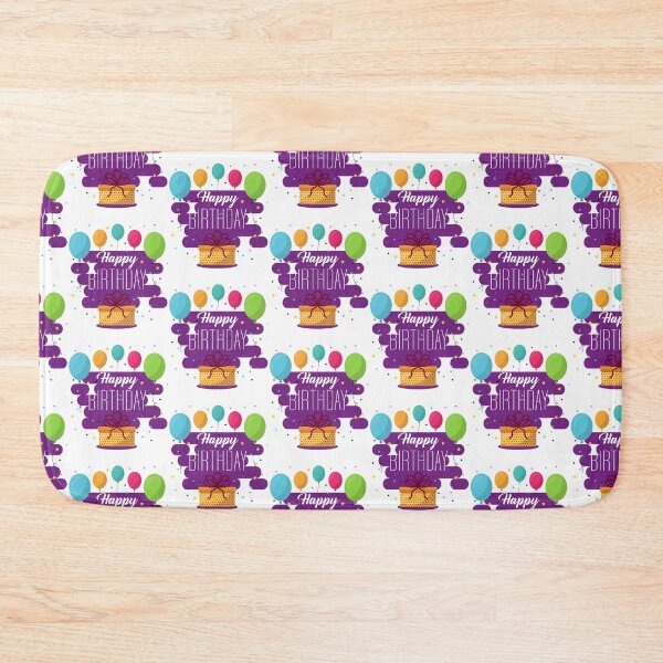 Item preview, Happy birthday with a gift box and balloons. designed and sold by Hinny8.