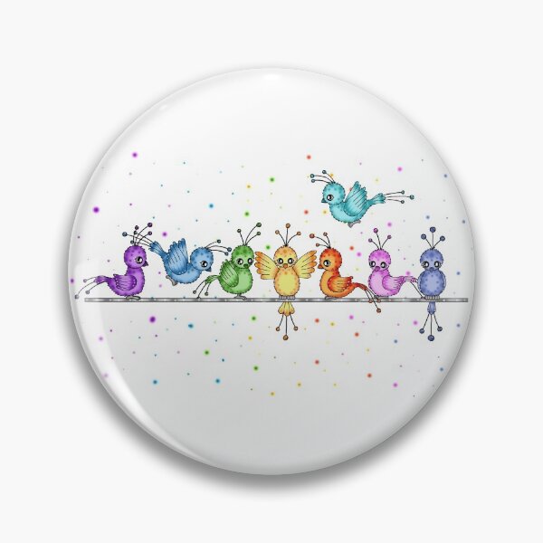 Item preview, cute colorful Paradise Birds designed and sold by Pezi-Creation.