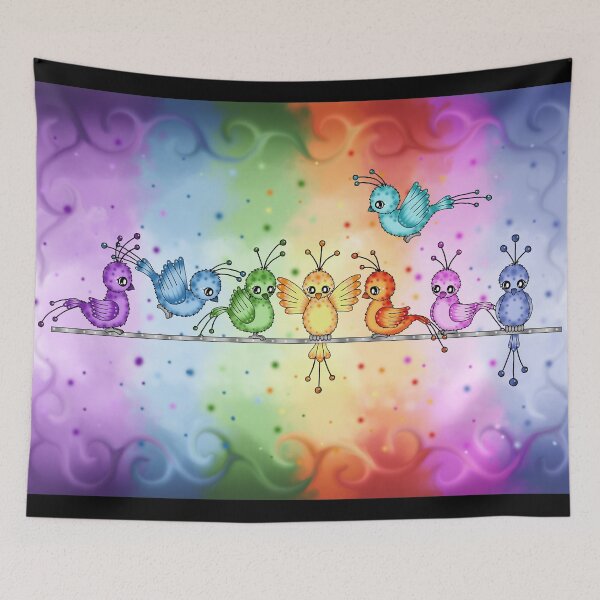 Item preview, cute colorful Paradise Birds designed and sold by Pezi-Creation.