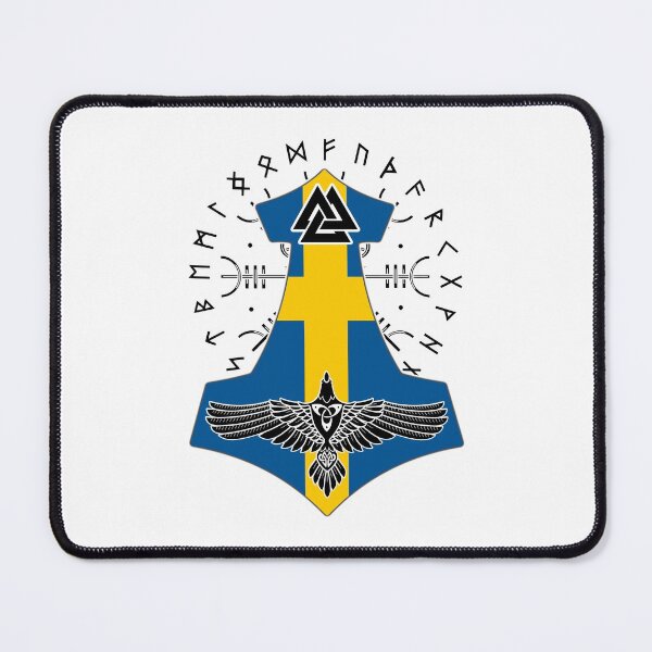 Item preview, Viking Swedish Flag Vikings Thor Runes Swedish Vikings designed and sold by Bommer20.