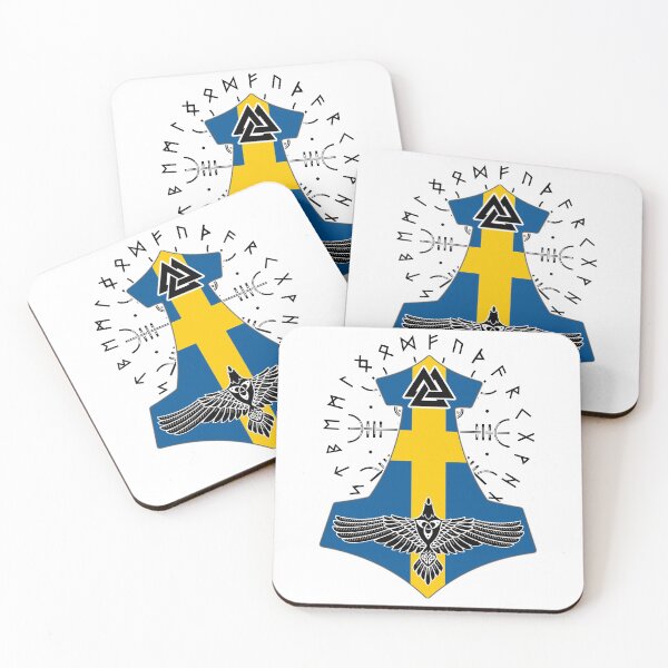 Item preview, Viking Swedish Flag Vikings Thor Runes Swedish Vikings designed and sold by Bommer20.