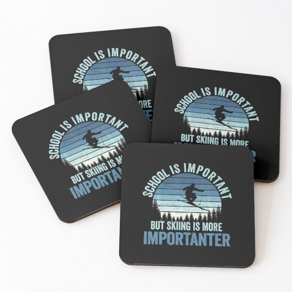 Item preview, School Is Important But Skiing Is Importanter Vintage Skiing designed and sold by mialinpng.