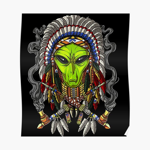 Chiefin 24 inch x 36 inch Poster Native American Fantasy FREE SHIPPING
