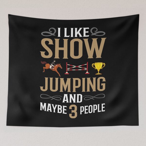 Item preview, Horse Jumping Show Eventing Equestrian Competition Premium T-Shirt designed and sold by Janenreich.