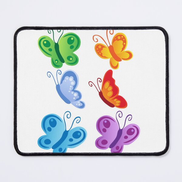 Item preview, BEAUTIFUL GREEN, BLUE, PINK , RED AND YELLOW FLORAL BUTTERFLIES designed and sold by Hinny8.