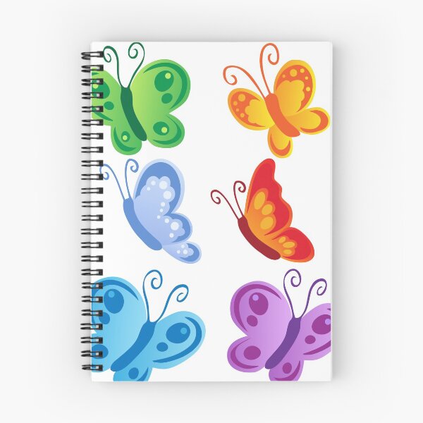 Item preview, BEAUTIFUL GREEN, BLUE, PINK , RED AND YELLOW FLORAL BUTTERFLIES designed and sold by Hinny8.