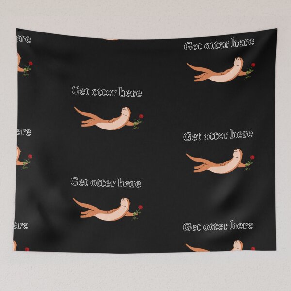 Item preview, Get Otter Here, Otter Holding Rose designed and sold by DearSunny.