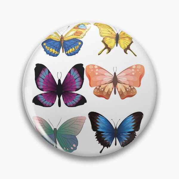 Item preview, BEAUTIFUL GREEN, BLUE, PINK , RED AND YELLOW FLORAL BUTTERFLIES designed and sold by Hinny8.