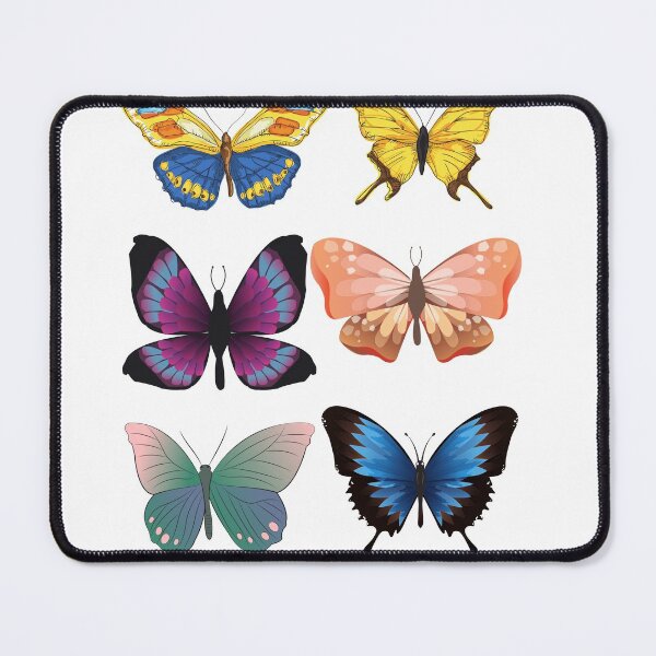 Item preview, BEAUTIFUL GREEN, BLUE, PINK , RED AND YELLOW FLORAL BUTTERFLIES designed and sold by Hinny8.