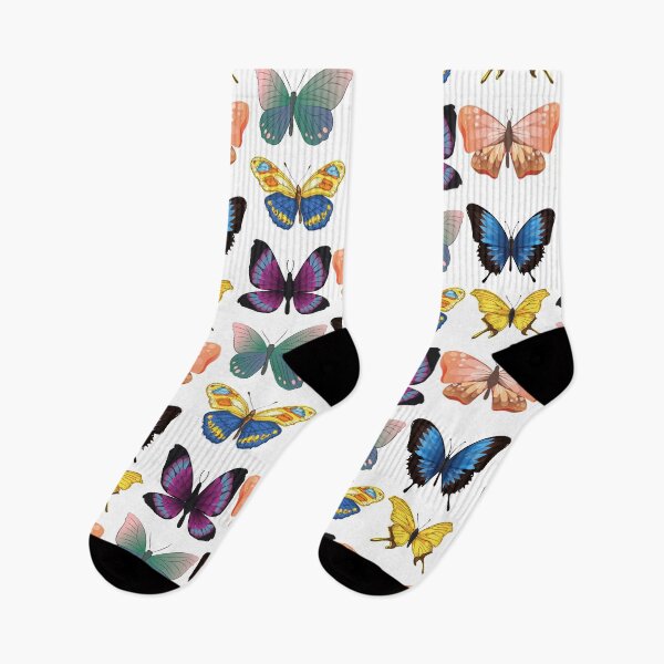 Item preview, BEAUTIFUL GREEN, BLUE, PINK , RED AND YELLOW FLORAL BUTTERFLIES designed and sold by Hinny8.