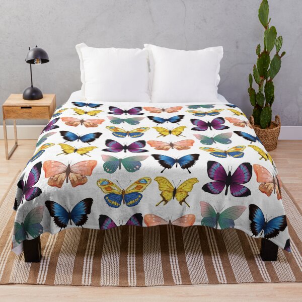 Item preview, BEAUTIFUL GREEN, BLUE, PINK , RED AND YELLOW FLORAL BUTTERFLIES designed and sold by Hinny8.