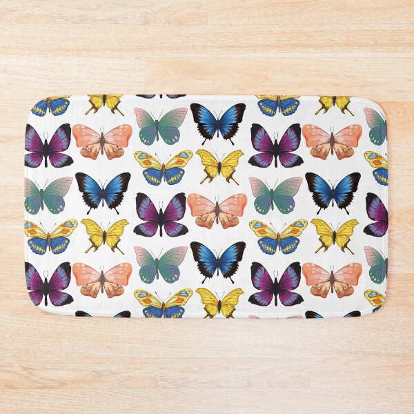 Item preview, BEAUTIFUL GREEN, BLUE, PINK , RED AND YELLOW FLORAL BUTTERFLIES designed and sold by Hinny8.