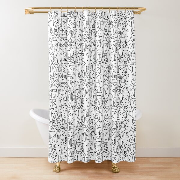 shower curtain which side faces out