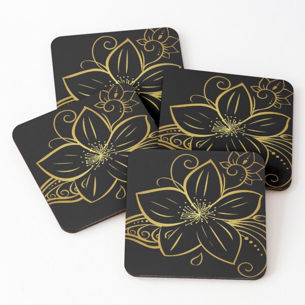 Item preview, Gold flowers designed and sold by grickodd.
