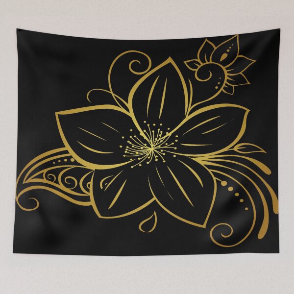 Item preview, Gold flowers designed and sold by grickodd.