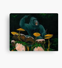 Gorilla Jungle Drums Canvas Print