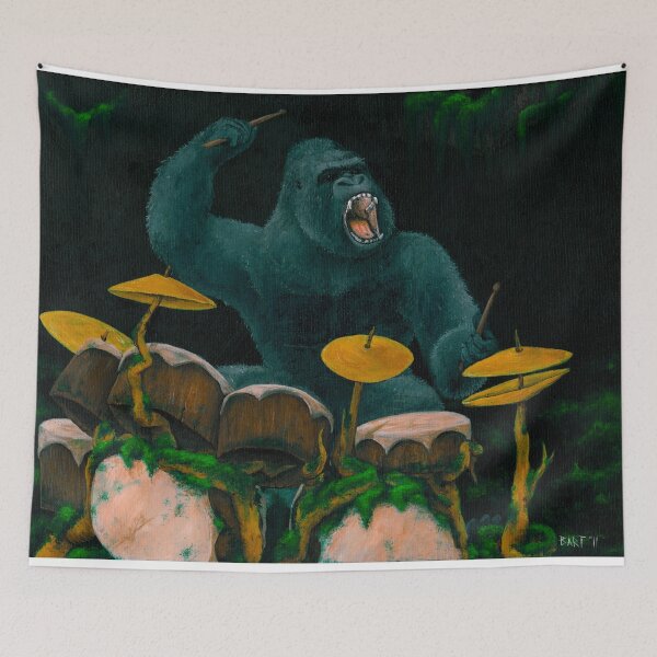 Aperçu de l'œuvre Gorilla Jungle Drums créée et vendue par Bart Castle.