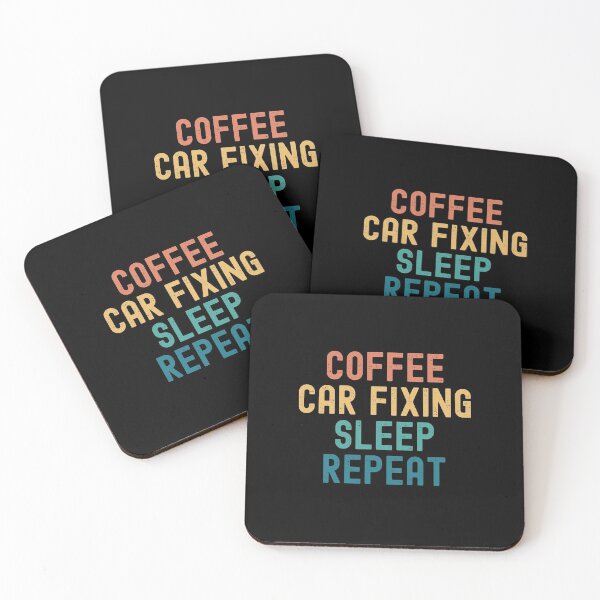 Item preview, Coffee Car Fixing Sleep Repeat - Funny Car Fixing & Coffee Gift designed and sold by kindxinn.