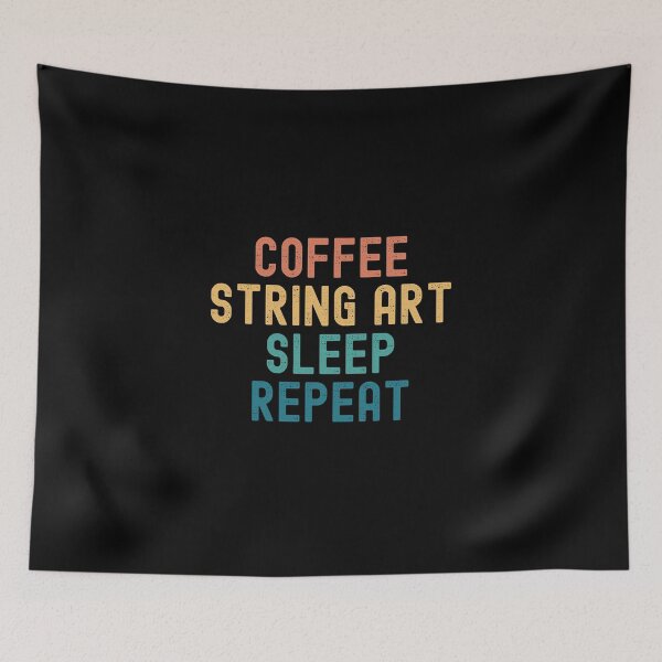 Item preview, Coffee String Art Sleep Repeat - Funny String Art & Coffee Gift designed and sold by kindxinn.