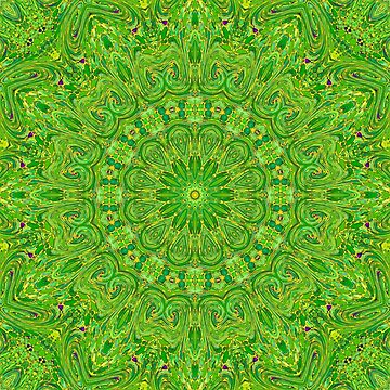 Artwork thumbnail, Healing Mandala - Green by MagickMama